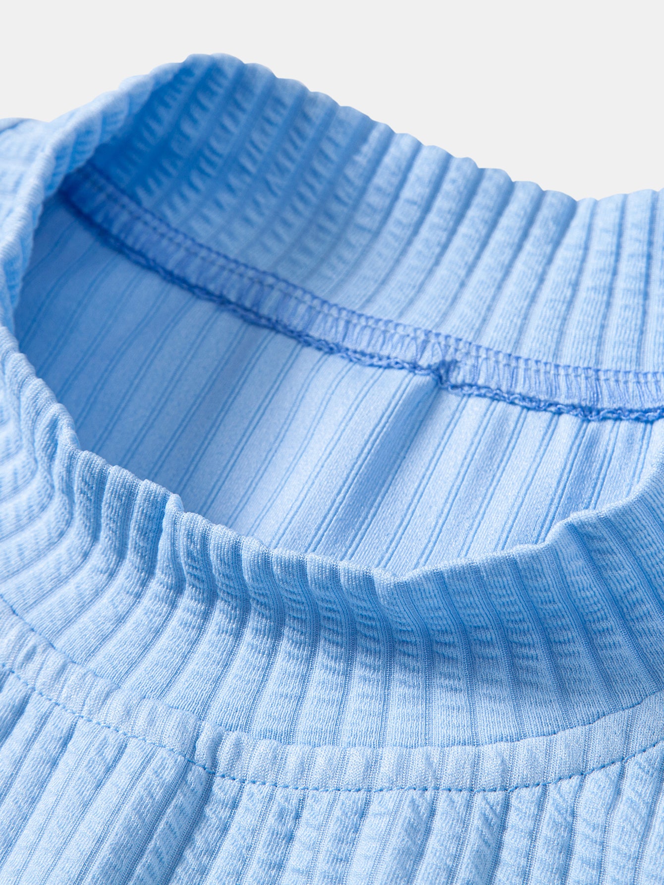 Ribbed Mock Neck T-Shirt