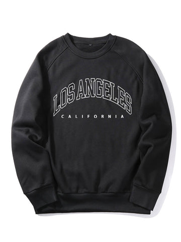 Los Angeles Letter Print Sweatshirt